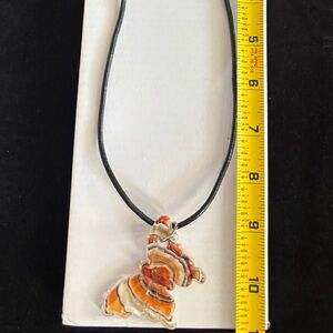 Butterfly Glass Pendant Necklace